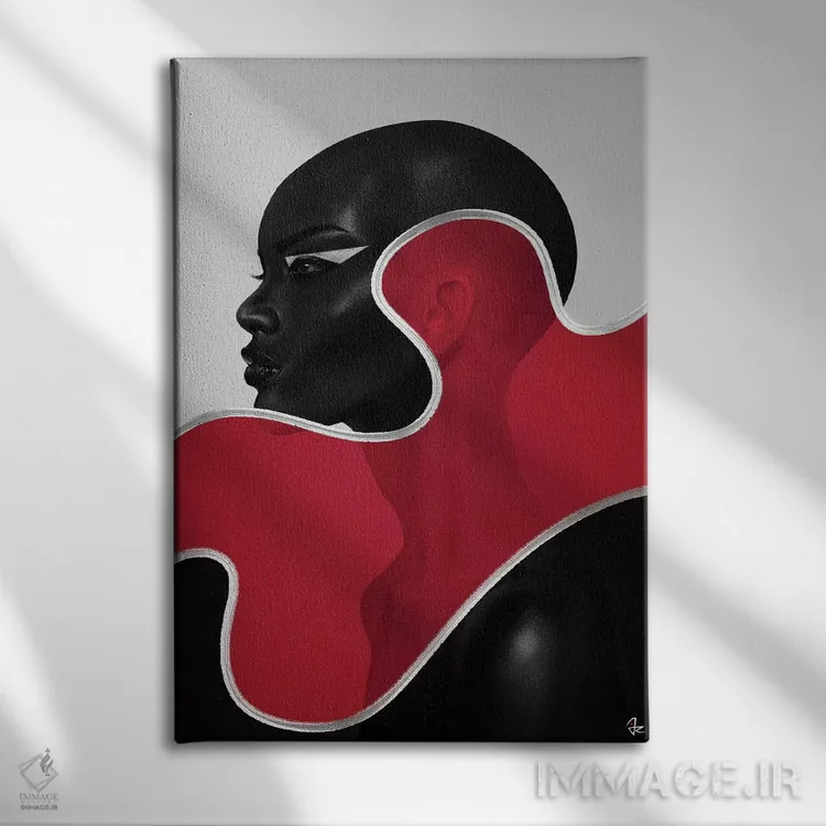 تابلو دکوراتیو رنگ دو اثر جولیو روسی - نمای روبهرو روی دیوار