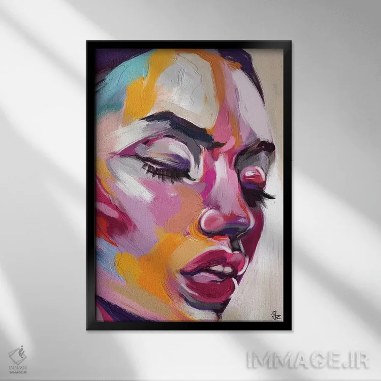 تابلو دکوراتیو درخشان شش اثر جولیو روسی - نمای قابدار مشکی