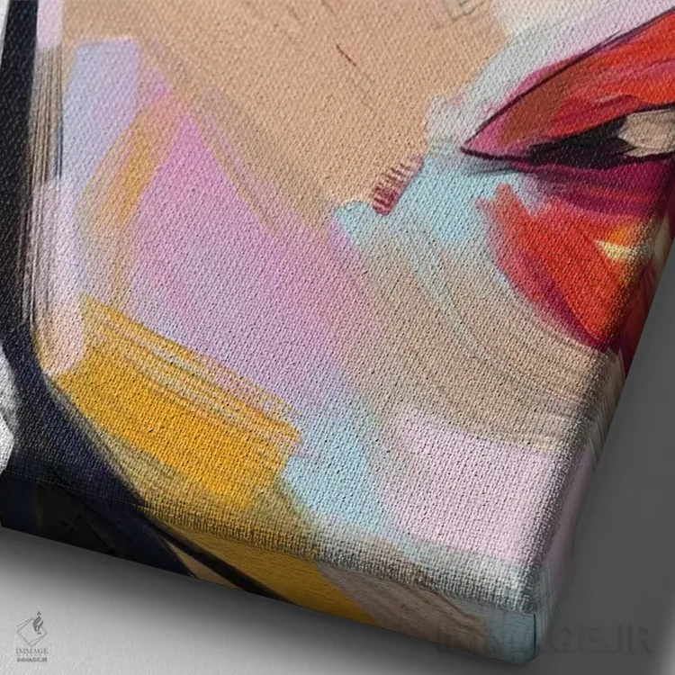 تابلو دکوراتیو درخشان پنج اثر جولیو روسی - نمای نزدیک بافت بوم