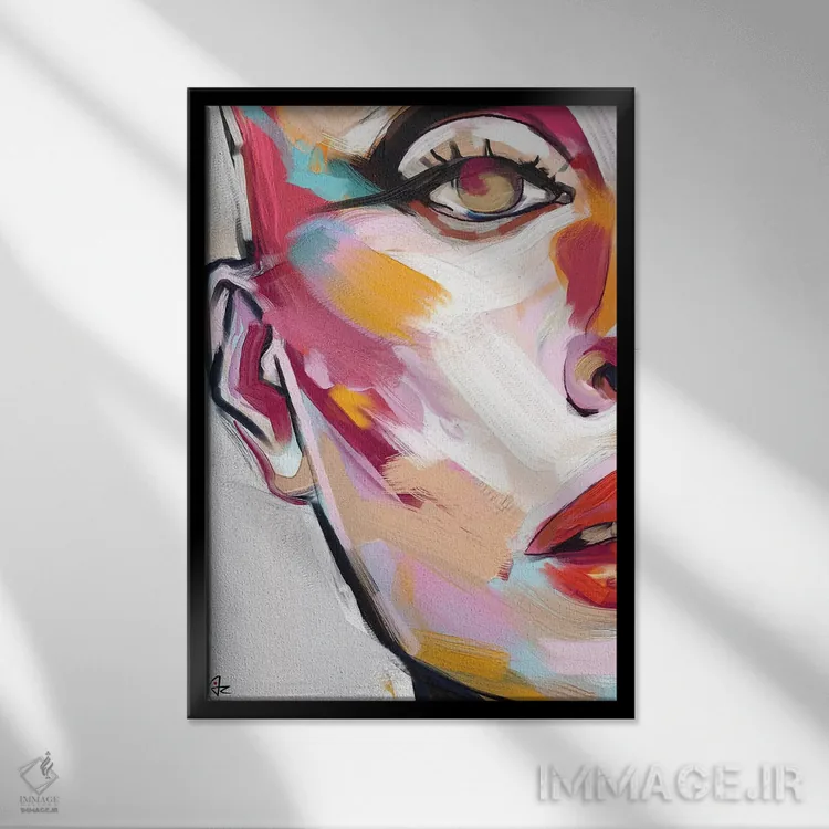 تابلو دکوراتیو درخشان پنج اثر جولیو روسی - نمای قابدار مشکی