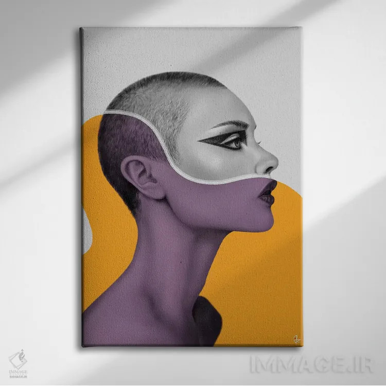 تابلو دکوراتیو رنگ یک اثر جولیو روسی - نمای روبهرو روی دیوار