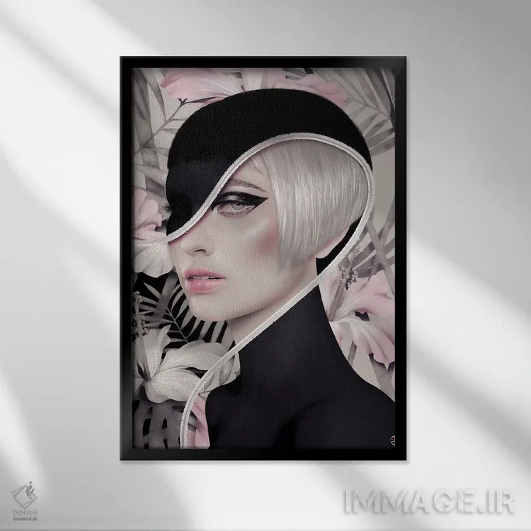 تابلو دکوراتیو رنگ چهار اثر جولیو روسی - نمای قابدار مشکی