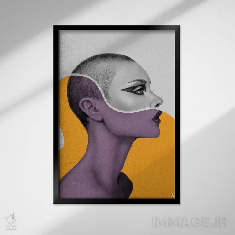 تابلو دکوراتیو رنگ یک اثر جولیو روسی - نمای قابدار مشکی