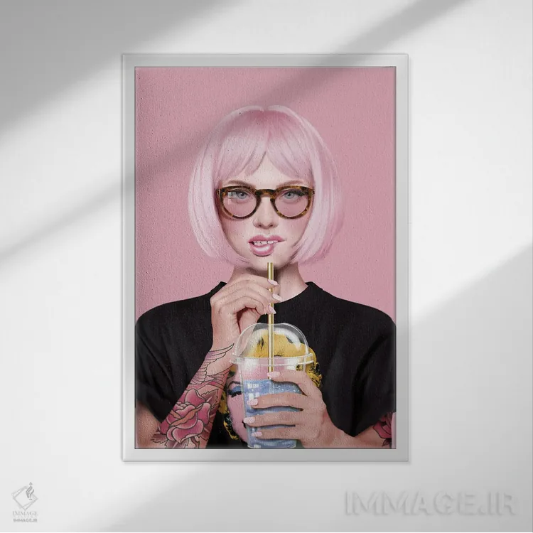 تابلو دکوراتیو تی چیه اثر جولیو روسی - نمای قابدار سفید