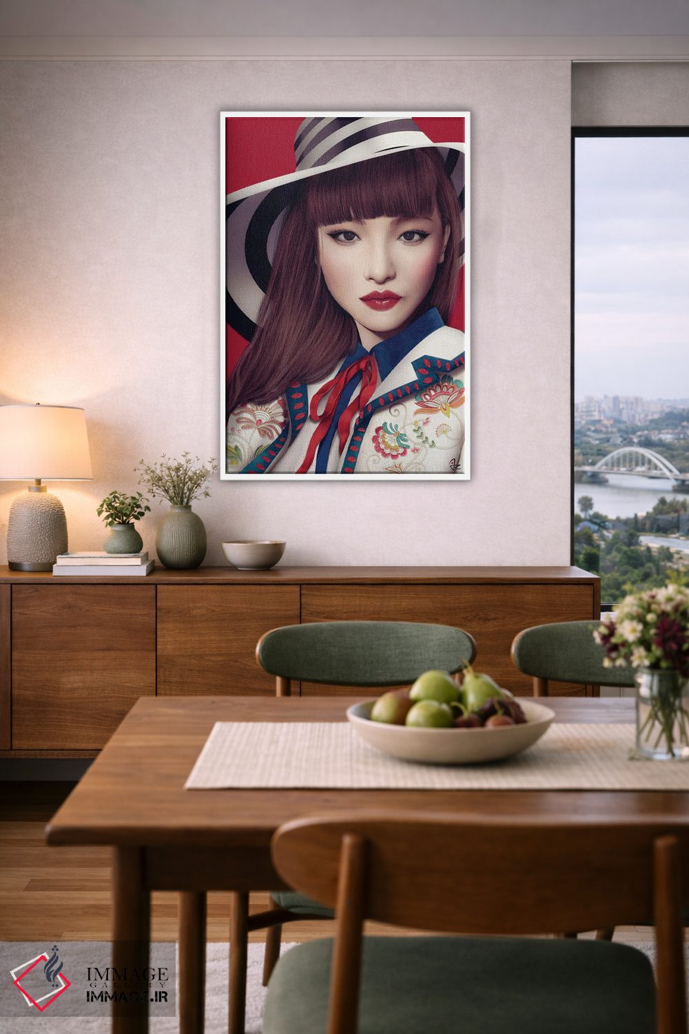 تابلو دکوراتیو سرخی گیلاس اثر جولیو روسی - D6W