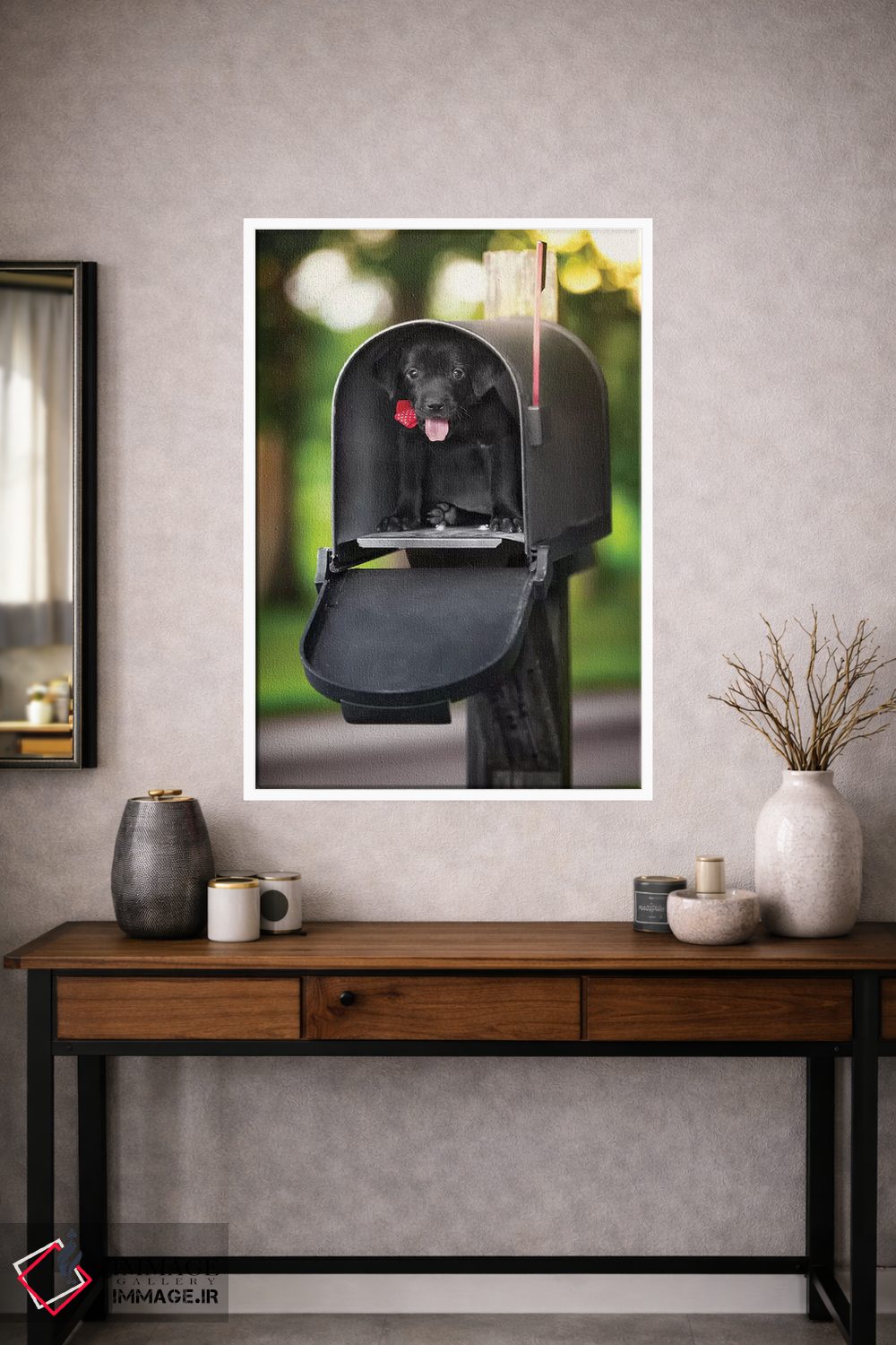 تابلو دکوراتیو تحویل ویژه توله سگ اثر عکاسی جاناتان راس - D1W