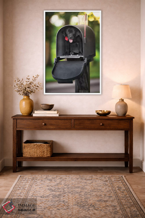 تابلو دکوراتیو تحویل ویژه توله سگ اثر عکاسی جاناتان راس - D2W