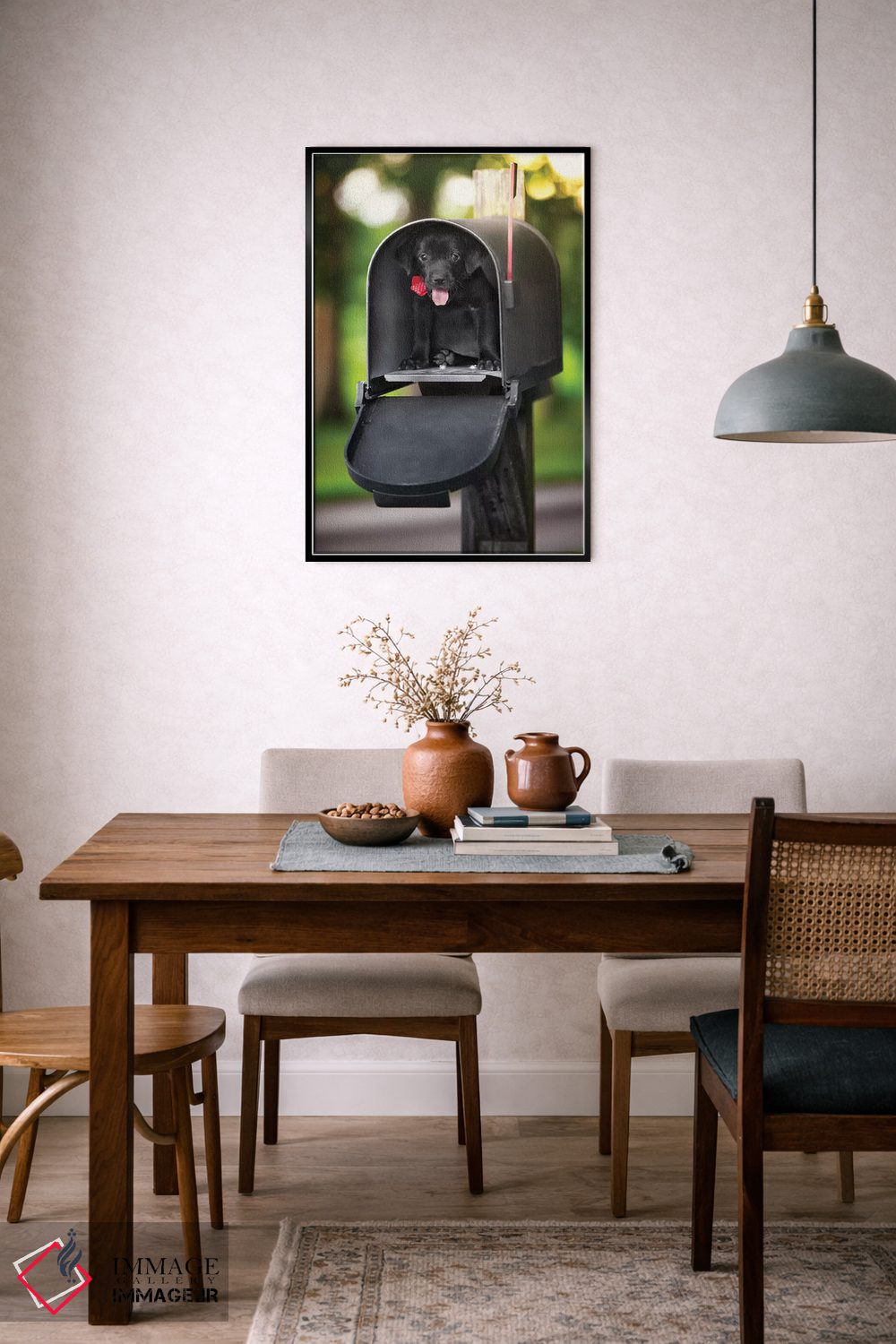 تابلو دکوراتیو تحویل ویژه توله سگ اثر عکاسی جاناتان راس - D6B