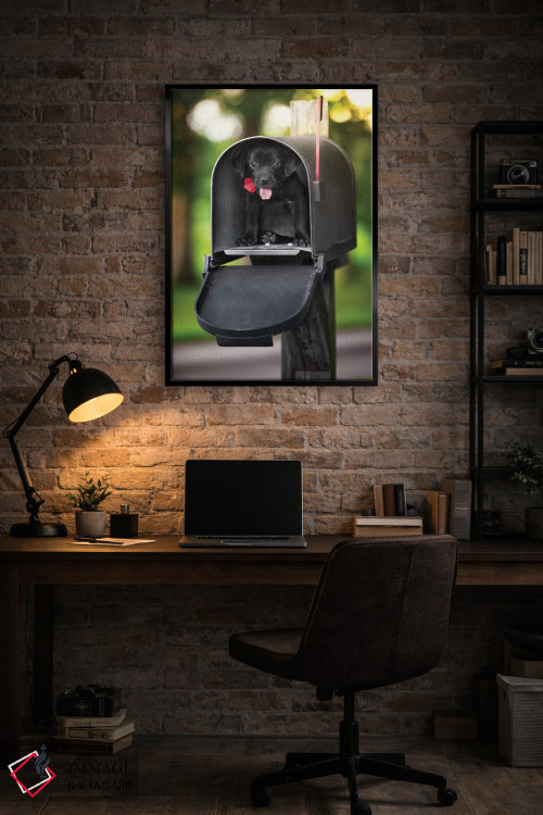 تابلو دکوراتیو تحویل ویژه توله سگ اثر عکاسی جاناتان راس - D5B