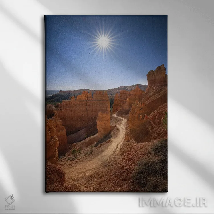 تابلو دکوراتیو پارک ملی برایس کنیون اثر عکاسی جاناتان راس - نمای روبهرو روی دیوار