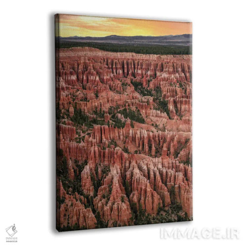 تابلو دکوراتیو غروب در پارک ملی برایس کنیون اثر عکاسی جاناتان راس - نمای پرسپکتیو محصول