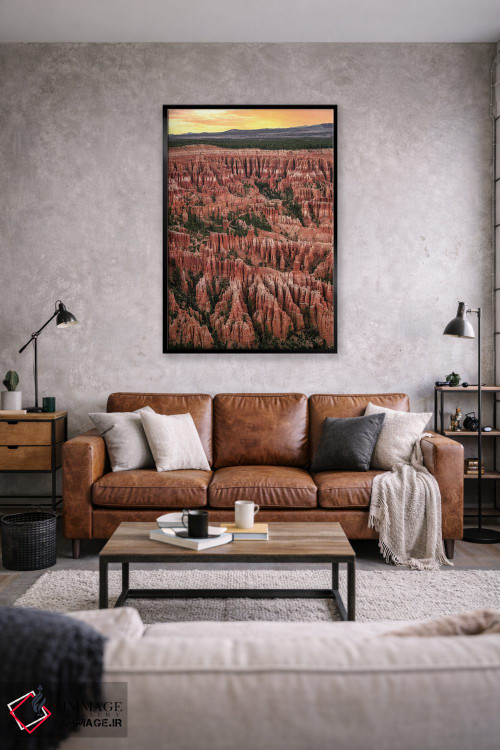 تابلو دکوراتیو غروب در پارک ملی برایس کنیون اثر عکاسی جاناتان راس - D2B