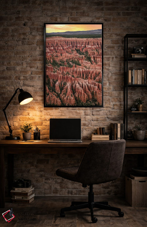 تابلو دکوراتیو غروب در پارک ملی برایس کنیون اثر عکاسی جاناتان راس - D5B