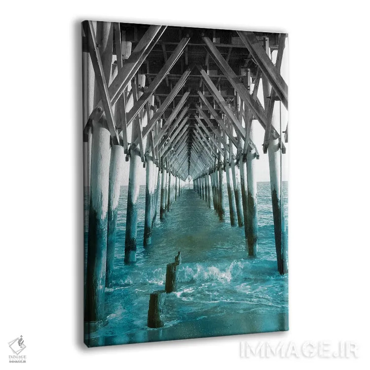 تابلو دکوراتیو اسکله فیروزه ای I اثر خیرو رودریگز - نمای پرسپکتیو محصول