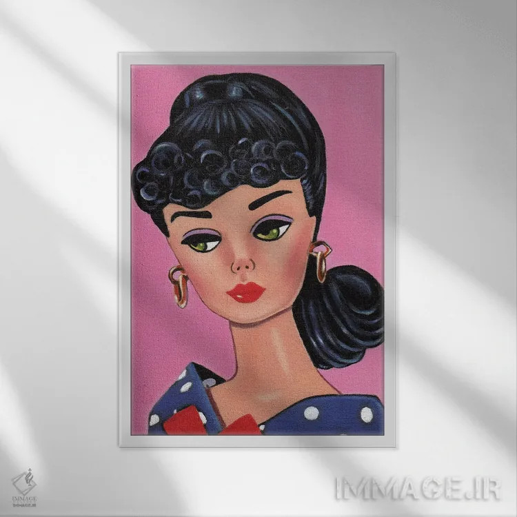 تابلو دکوراتیو دم اسبی II اثر هنر رترو جولی - نمای قابدار سفید