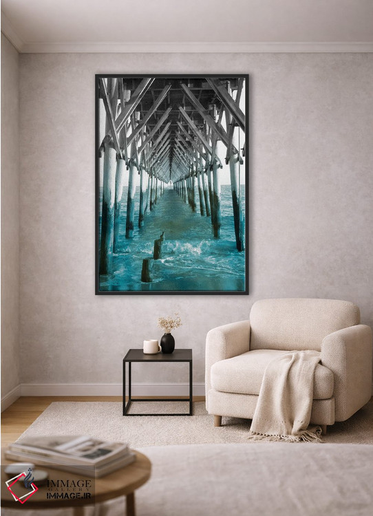 تابلو دکوراتیو اسکله فیروزه ای I اثر خیرو رودریگز - D2B