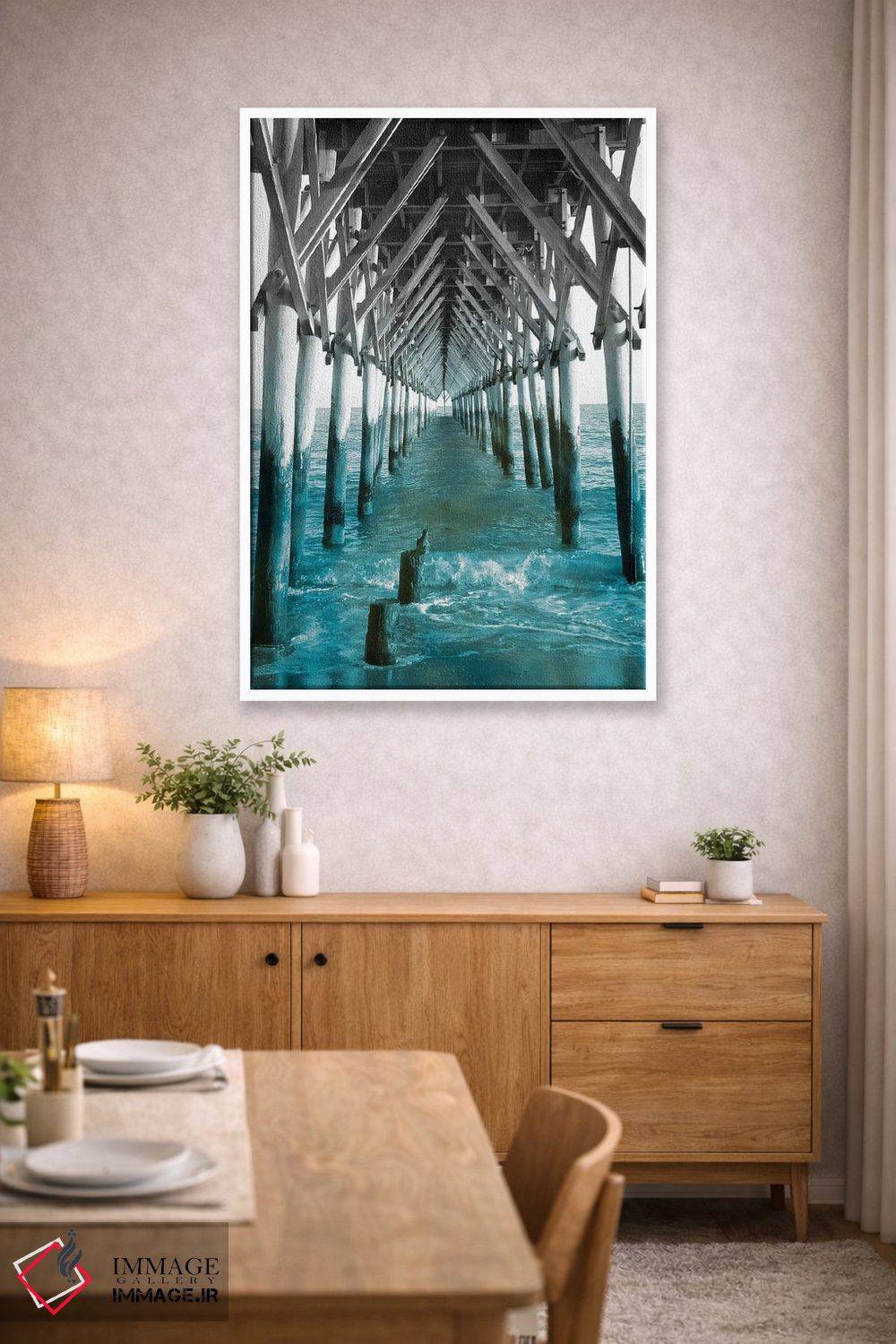 تابلو دکوراتیو اسکله فیروزه ای I اثر خیرو رودریگز - D4W