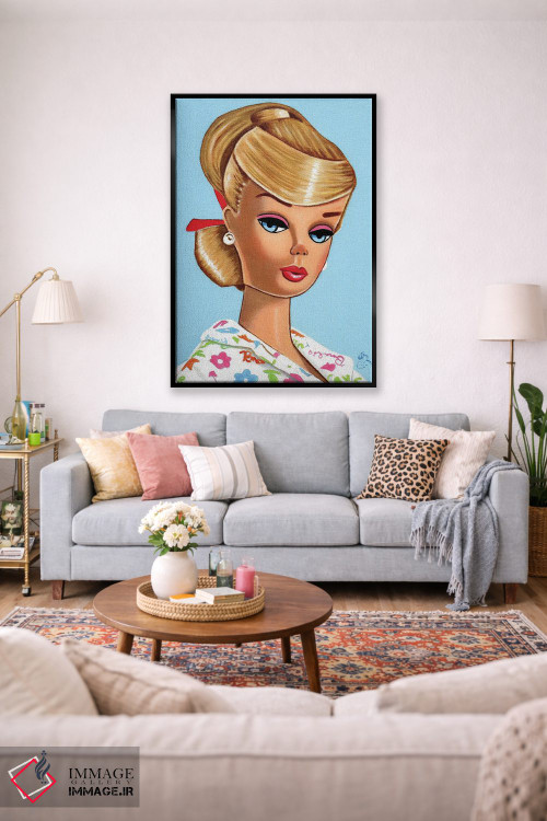 تابلو دکوراتیو پیچش بلوند اثر هنر رترو جولی - D2B