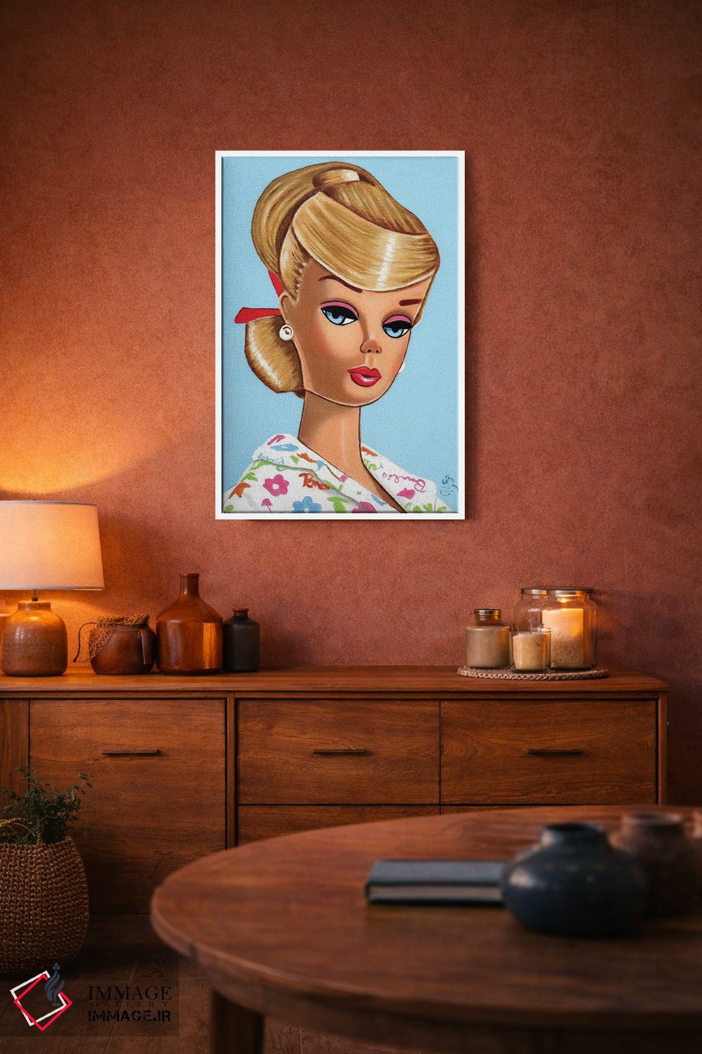 تابلو دکوراتیو پیچش بلوند اثر هنر رترو جولی - D4W