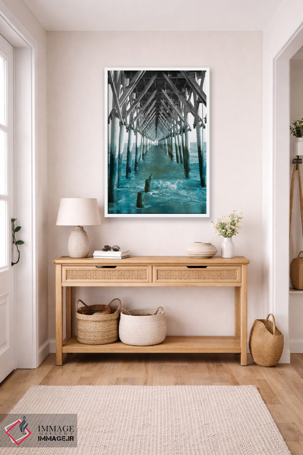 تابلو دکوراتیو اسکله فیروزه ای I اثر خیرو رودریگز - D5W