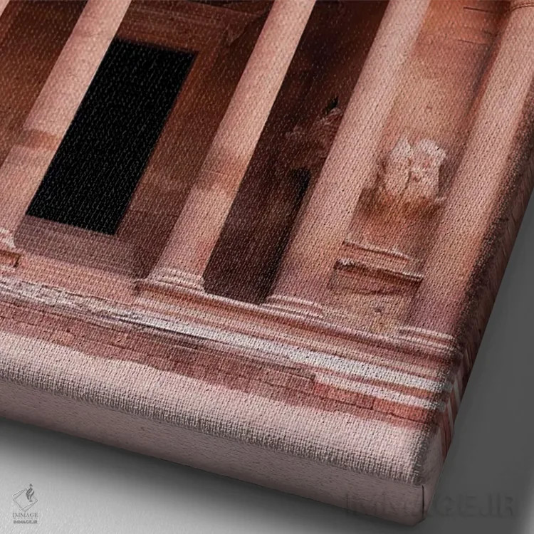 تابلو دکوراتیو Petra,خزانه باستانی، پترا اثر جین ریکس - نمای نزدیک بافت بوم