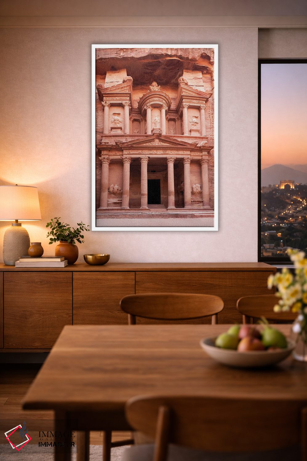 تابلو دکوراتیو Petra,خزانه باستانی، پترا اثر جین ریکس - D1W