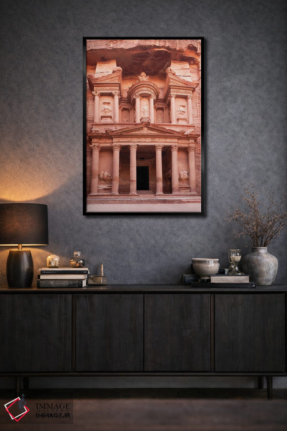 تابلو دکوراتیو Petra,خزانه باستانی، پترا اثر جین ریکس - D2B