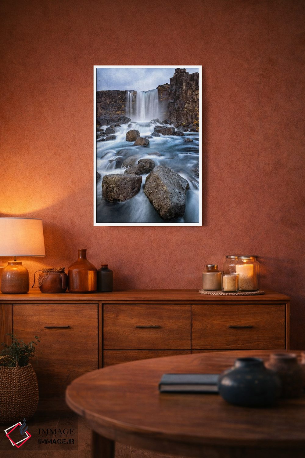 تابلو دکوراتیو Thingvellir National Park, Iceland,آبشار اوکسارافوس، پارک ملی… اثر جین ریکس - D3W