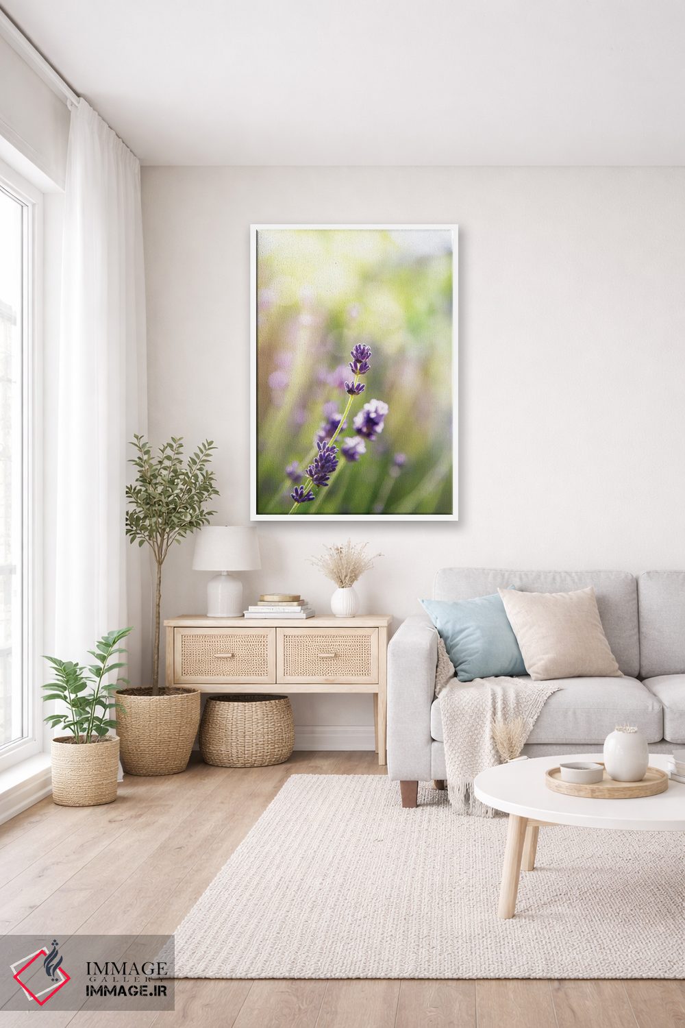 تابلو دکوراتیو یک ساقه اسطوخودوس فرانسوی اثر جین ریکس - D2W