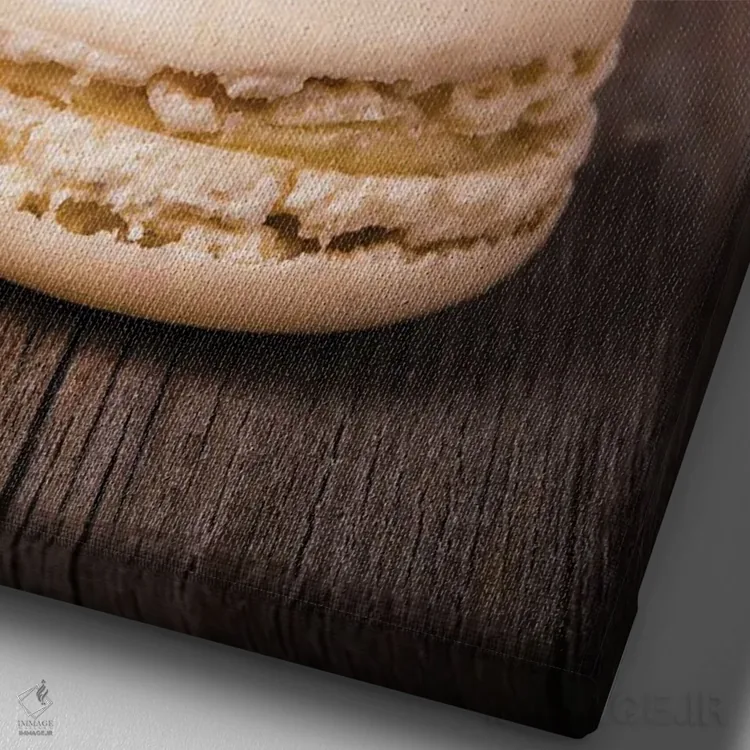 تابلو دکوراتیو انواع ماکارون اثر جین ریکس - نمای نزدیک بافت بوم