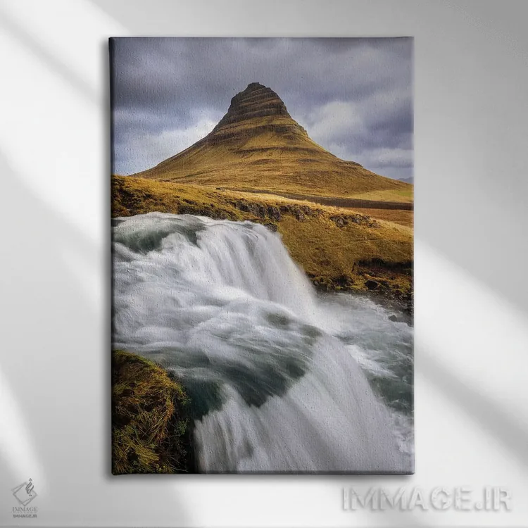 تابلو دکوراتیو Snaefellsnes Peninsula, Iceland,کوه کیرکجوفل و آبشار، شبه جزیر… اثر جین ریکس - نمای روبهرو روی دیوار