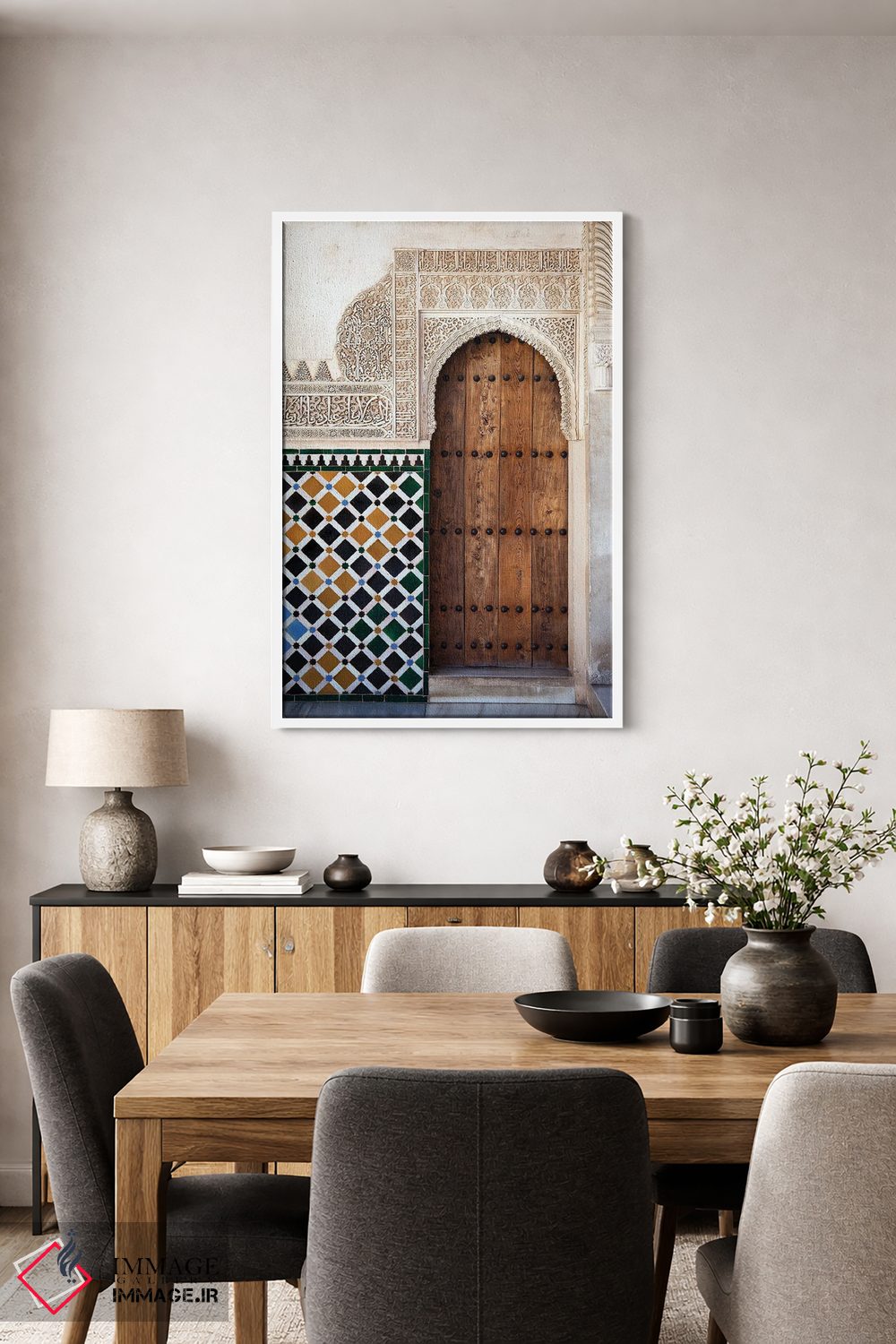 تابلو دکوراتیو Spain,جزئیات درب الحمرا، اسپانیا اثر جین ریکس - D3W