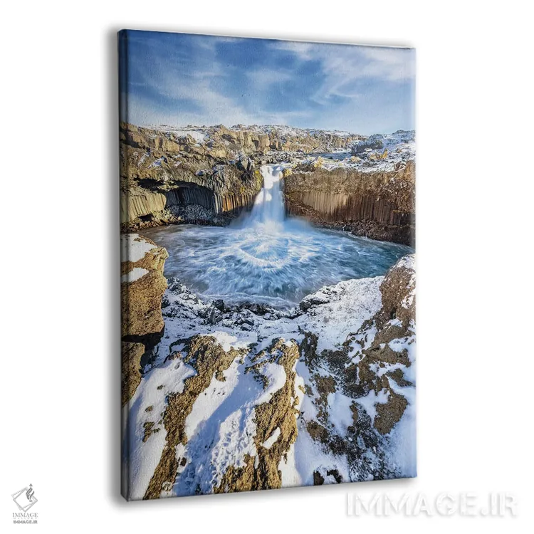 تابلو دکوراتیو Iceland,آبشار آلدیایارفوس، ایسلند اثر جین ریکس - نمای پرسپکتیو محصول