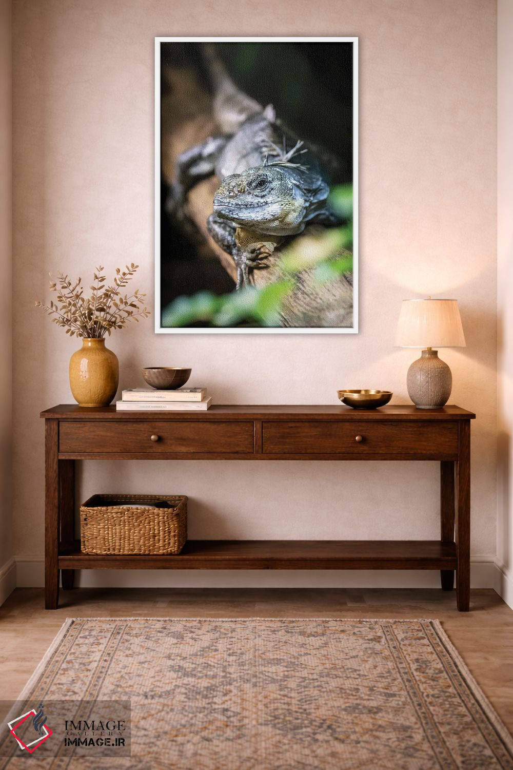 تابلو دکوراتیو ایگوانای دمدار اتولا اثر جین ریکس - D3W