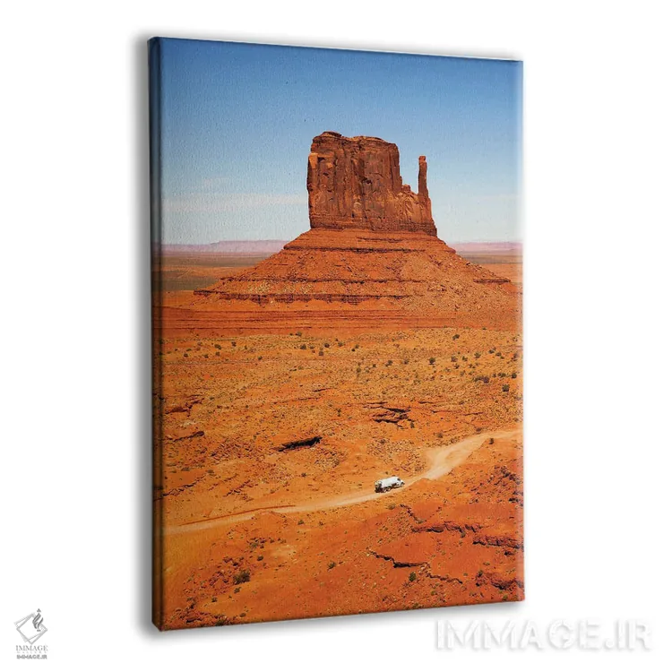 تابلو دکوراتیو Monument Valley,تپه با کامیون، دره یادبود اثر جین ریکس - نمای پرسپکتیو محصول