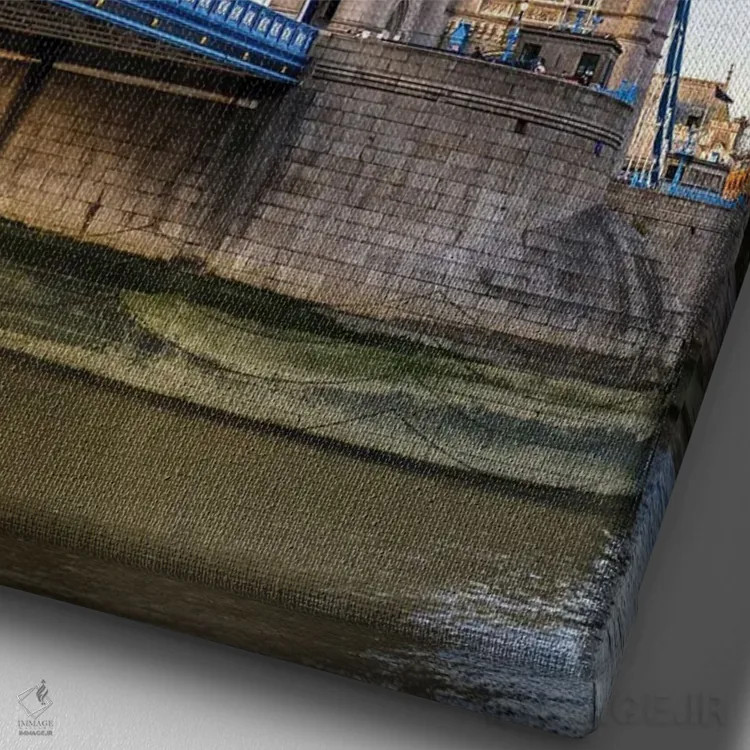 تابلو دکوراتیو London,پل تاور از سمت ساحل جنوبی، لندن اثر جین ریکس - نمای نزدیک بافت بوم