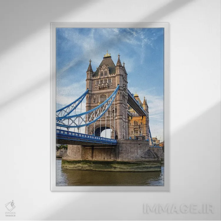 تابلو دکوراتیو London,پل تاور از سمت ساحل جنوبی، لندن اثر جین ریکس - نمای قابدار سفید