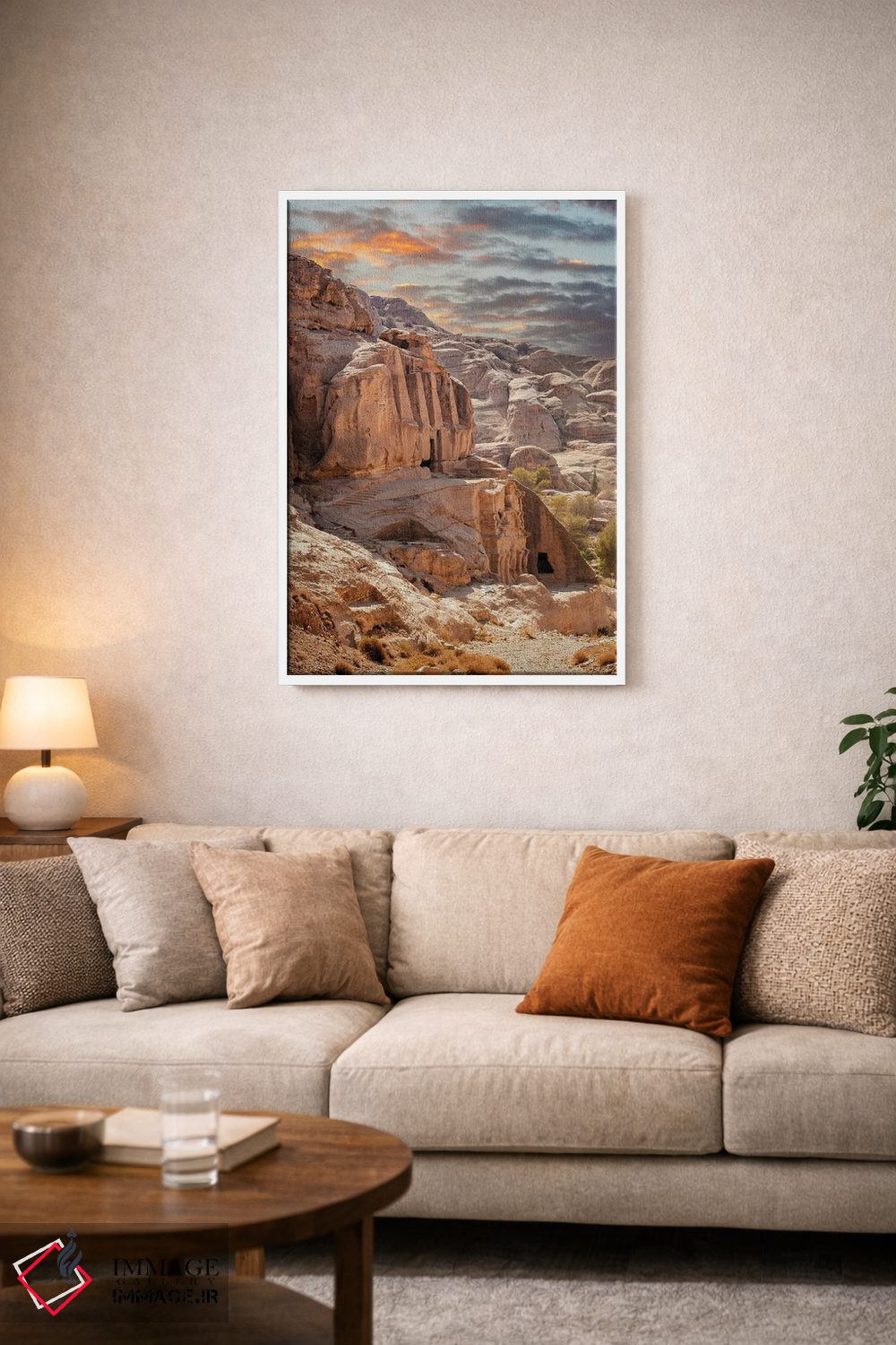 تابلو دکوراتیو Jordan,غروب آفتاب در شهر گمشده پترا، اردن اثر جین ریکس - D2W