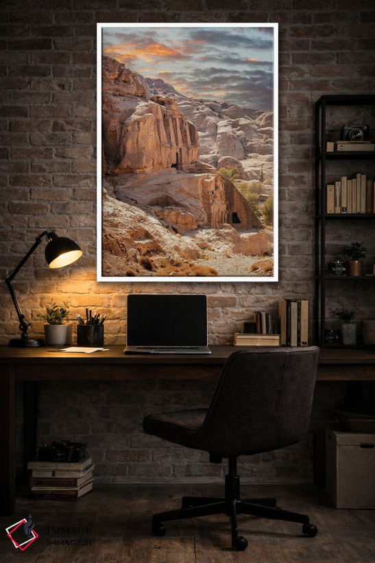 تابلو دکوراتیو Jordan,غروب آفتاب در شهر گمشده پترا، اردن اثر جین ریکس - D4W
