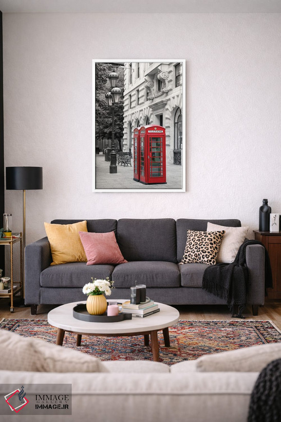 تابلو دکوراتیو کابین تلفن لندن اثر جین ریکس - D2W