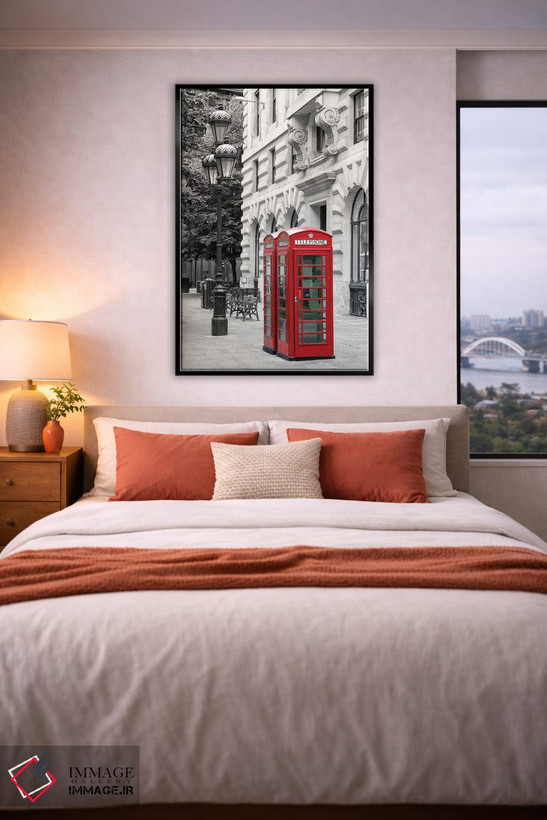 تابلو دکوراتیو کابین تلفن لندن اثر جین ریکس - D4B