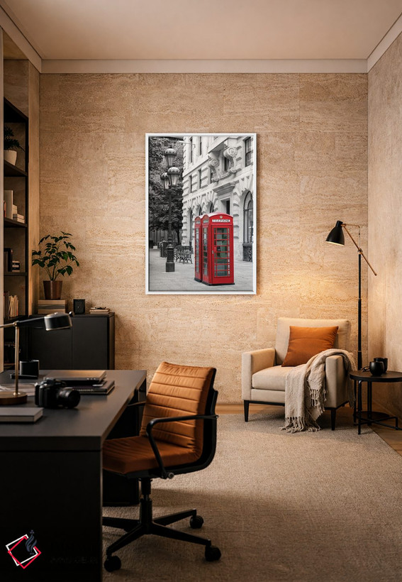 تابلو دکوراتیو کابین تلفن لندن اثر جین ریکس - D6W