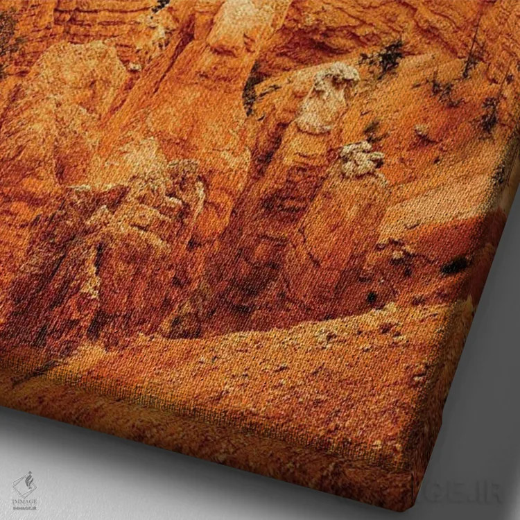 تابلو دکوراتیو Usa,پارک ملی برایس کنیون اثر جین ریکس - نمای نزدیک بافت بوم