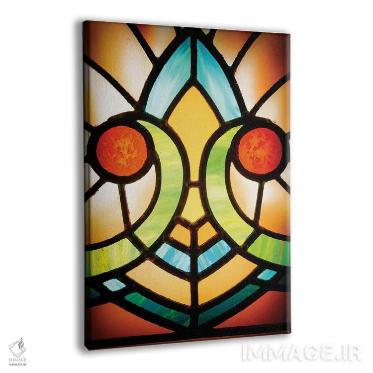 تابلو دکوراتیو شیشه های رنگی کلیسا اثر جین ریکس - نمای پرسپکتیو محصول