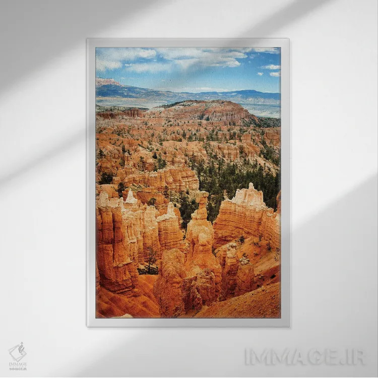 تابلو دکوراتیو Usa,پارک ملی برایس کنیون اثر جین ریکس - نمای قابدار سفید