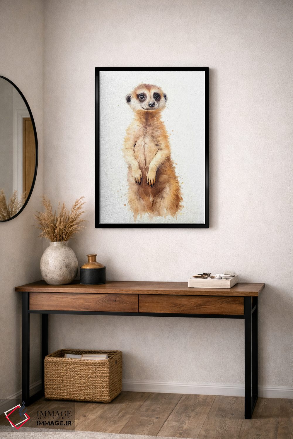 تابلو دکوراتیو میرکت با آبرنگ اثر جین ریکس - D4B