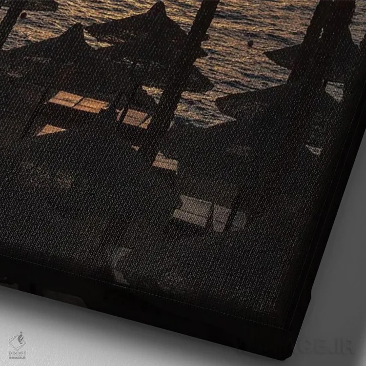 تابلو دکوراتیو Egypt,طلوع آفتاب بر فراز دریای سرخ اثر جین ریکس - نمای نزدیک بافت بوم