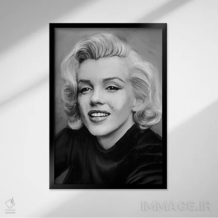 تابلو دکوراتیو لبخند اثر جری مایکلز - نمای قابدار مشکی