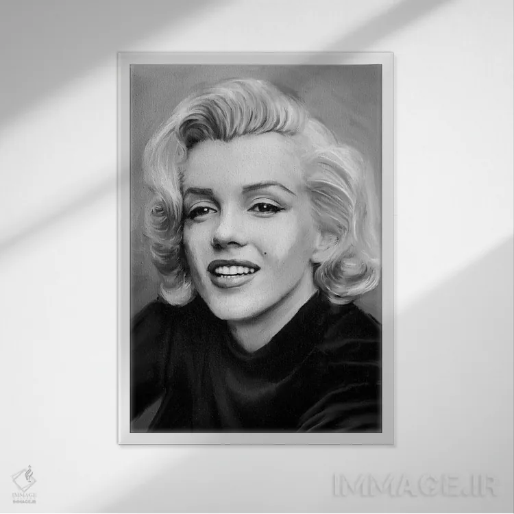 تابلو دکوراتیو لبخند اثر جری مایکلز - نمای قابدار سفید