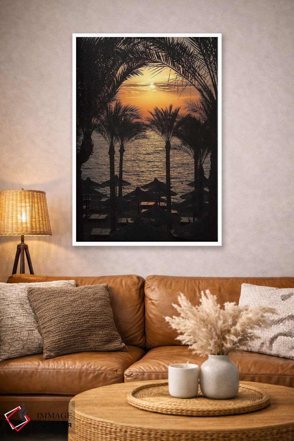 تابلو دکوراتیو Egypt,طلوع آفتاب بر فراز دریای سرخ اثر جین ریکس - D2W